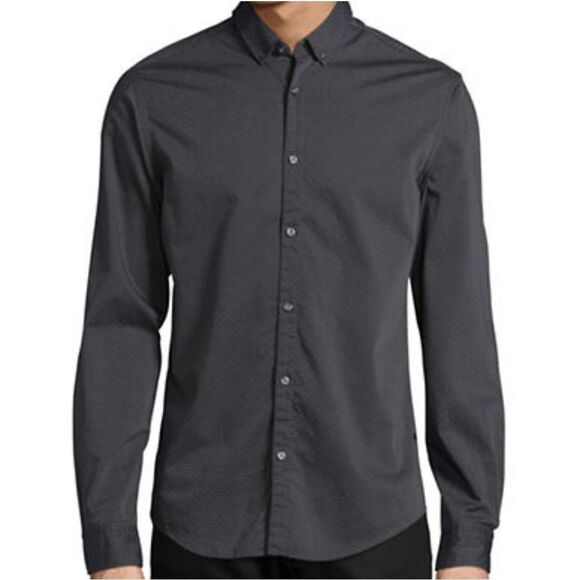 Boss Green Textured Shirt-MEDIUM GREY-Medium - Picture 1 of 5